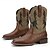 abordables Cowboy et bottes occidentales-Bottines western marron clair à motif chevron pour homme - cuir de qualité supérieure, élégantes, parfaites pour les tenues décontractées, les événements cowboy et les aventures en plein air
