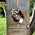 cheap Halloween Wreaths &amp; Floral Decorations-Halloween Wreath for Front Door, Cute Ghost BOO Burlap Bow Grapevine Wreath, Spooky Halloween Festival Hanging Decor