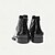 abordables Bottes en cuir haut de gamme-Bottes intermédiaires en cuir avec coutures rouges et blanches pour hommes avec détails de boucle à embout doré – Chaussures inspirées de style rétro pour soirées et occasions spéciales
