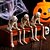 billiga Figuriner &amp; prydnadsföremål-Halloween-skelettfigur i harts, se ingen ondska hör ingen ondska tala ingen ondska skalle tre visa skelettstaty, kuslig spökfestivaldekor, skräckskelett hantverksprydnad
