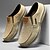 cheap Men&#039;s Clogs &amp; Mules-Men&#039;s Khaki Slip-On Canvas Loafers with Elastic Gore Lightweight Flexible Sole Comfortable for Driving Casual Office and Everyday Wear