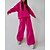 billige joggedresser-Dame Joggedress Joggebukser Blonde treningsklær Høst Langermet Hold Varm Vindtett Treningsstudio Løp treningsklær Sports Sportsklær Ensfarget Svart Hvit Rosa