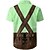 baratos Camisas-Oktoberfest Estampa Lederhosen camisas havaianas Camisa Aloha Bávaro Munique Alemão Arte Gráfica Para Homens Adulto Carnaval Cerveja Oktoberfest Impressão 3D Férias Festa