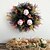 billige Halloween-kranser og blomsterdekorasjoner-Halloween-krans til inngangsdør innendørs utendørs dekorasjon, krans av nettinghodeskalle, skummel gotisk hodeskallehode dørhenger, rekvisitt til Halloween-festdekorasjon