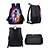 baratos Mochilas para Crianças e Adolescentes-Conjunto de mochila infantil de astronauta com 3 peças – mochila escolar colorida com estampa espacial de galáxias, lancheira térmica e estojo para meninos e meninas, ideal para escola, viagens e presentes de aniversário