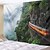 economico arazzo paesaggistico-Tappeto Appeso con Treno nel Paesaggio su Cliff Arte Murale Tappeto Grande Decorazione Fotografica Coperta Tenda Casa Camera da Letto Soggiorno