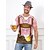 economico Magliette-Oktoberfest Stampa di Lederhosen T-shirt bavarese Monaco Tedesco Grafico Per Per uomo Adulti Carnevale Birra Oktoberfest Stampa 3D Feste Casual Quotidiano