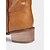 levne Cowboy &amp; Western Boots-Dámské hnědé kovbojské boty ve westernovém stylu s klasickou výšivkou – vintage jezdecké boty do půli lýtek na ranč, country koncerty a každodenní nošení v přírodě