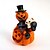 abordables Décorations Suspendues et de Table pour Halloween-Décoration de crâne et de citrouille d&#039;Halloween, figurine de citrouille-lanterne et de squelette à LED clignotante colorée, accessoire de fête d&#039;Halloween effrayant pour la décoration intérieure et