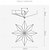 abordables Luces de techo-Lámpara de techo LED moderna de 4 luces con vidrio esmerilado biselado, montaje empotrado, lámpara colgante decorativa de latón tradicional con forma de estrella para sala de estar.