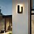 abordables luces de pared al aire libre-Aplique de pared LED para exterior, resistente al agua IP65, accesorio de iluminación rectangular de montaje en pared, negro, elegante, acrílico blanco esmerilado, antioxidante, blanco cálido, 110-240