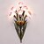 baratos Candeeiros de Parede de interior-Luminária de parede LED com design de flores para interiores, luminária de parede de 6/10 cabeças, sala de estar, sala de jantar, luminária de parede de ferro 110-240 V