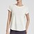 billige Yoga toppe-Dame Sports-T-shirts Åndbart Løstsiddende Kortærmet Sport Helfarve Toppe Til Fitness Atletik Pilates Sportstøj
