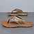billiga Semester Sandaler-Herrflip-flops i armégröna med färgblocksrem i lätt slip-on-design för stranden, poolen och daglig användning på sommaren.