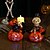 abordables Décorations Suspendues et de Table pour Halloween-Décoration de crâne et de citrouille d&#039;Halloween, figurine de citrouille-lanterne et de squelette à LED clignotante colorée, accessoire de fête d&#039;Halloween effrayant pour la décoration intérieure et