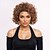 cheap Synthetic Trendy Wigs-Synthetic Wig Wavy Afro Curly Asymmetrical With Bangs Machine Made Wig 12 inch A1 Synthetic Hair Women&#039;s Classic Comfortable Color Gradient Multi-color