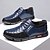 billige Semi-formel-Herre marineblå casual sneakers med mesh-paneler og snørebåndsdesign – moderigtige komfortsko til weekend, streetwear og rejser