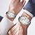 abordables Montres à quartz-il s&#039;agit d&#039;une montre de couple élégante avec deux cadrans numériques ronds et des bracelets en acier inoxydable dotés d&#039;un affichage de date lumineux étanche IPX7 du lundi au dimanche. c&#039;est un