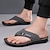 billiga Semester Sandaler-Herrflip-flops i armégröna med färgblocksrem i lätt slip-on-design för stranden, poolen och daglig användning på sommaren.