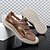 economico sandali da esterno-Sneakers casual da uomo marroni con lacci, design a rete e comoda ammortizzazione per l&#039;uso quotidiano