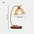 abordables lámpara de noche-Lámpara de mesa LED moderna, lámpara de mesita de noche blanca cálida, adecuada para sala de estar, dormitorio, oficina, mesita de noche y estantería.