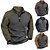 abordables Hoodie Tactique-Homme Sweat à capuche en polaire Sweat-shirt quart de fermeture éclair Sweat à capuche raglan Noir + Vert Armée Gris foncé + Noir Vert Véronèse bleu marine Kaki Col montant Bloc de Couleur Avec
