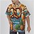 baratos Camisas-Oktoberfest Cerveja Pretzel camisas havaianas Camisa Aloha Bávaro Munique Alemão Arte Gráfica Para Homens Adulto Carnaval Cerveja Oktoberfest Impressão 3D Férias Festa