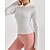 preiswerte Yoga-Jacken-Damen Sportjacke Stehkragen Sonnenschutz Elastisch Atmungsaktiv Fingermäntel Langarm Sport Einfarbig Jacke Für Pilates Laufen Fitness Sportkleidung