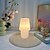 abordables lámpara de noche-Lámpara de mesa LED moderna, lámpara de mesita de noche blanca cálida, adecuada para sala de estar, dormitorio, oficina, mesita de noche y estantería.