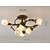 abordables Luces de techo-Lámparas de techo con formas geométricas, diseño en racimo de 50 cm, vidrio, cobre, latón industrial, estilo nórdico moderno, 110-120 V, 220-240 V