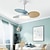 economico Ventilatore da soffitto con luci-Ventilatore da soffitto in metallo in stile nordico con lampada da soffitto a LED per la cameretta dei bambini