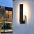 abordables luces de pared al aire libre-Aplique de pared LED para exterior, resistente al agua IP65, accesorio de iluminación rectangular de montaje en pared, negro, elegante, acrílico blanco esmerilado, antioxidante, blanco cálido, 110-240