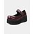 abordables Chaussures sans lacet et mocassins femme-Chaussures Mary Jane à plateforme bordeaux pour femmes avec bride à boucle, ballerines rétro épaisses pour les rendez-vous décontractés et le quotidien