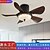 abordables Plafonniers à intensité variable-Ventilateur de plafond moderne à 3 pales avec LED, en bois, ABS, moteur à courant continu sans pales, conversion de fréquence, fer, télécommande 110 V-220 V