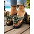 abordables Sandalias de Vacaciones-Chanclas de flores beige para mujer con suela acolchada, sandalias de playa informales para vacaciones de verano y relajación junto a la piscina.