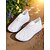 billige Sneakers til kvinner-Røde flyknit slip-on tursko for kvinner – lette, pustende joggesko for turer utendørs, reiser og hagearbeid