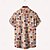 baratos Comida &amp; Bebidas-Homens Cerveja Oktoberfest Camisa Social camisa de verão camisa de botão Manga Curta Moda Casual Ao ar livre Feriado Verão Primavera Aberto para a Lateral Impressão 3D camisas de colarinho Um bolso