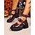 abordables Para mujeres-Zapatos Mary Jane de plataforma gótica para mujer: tacones gruesos de charol marrón con cadenas y tiras con tachuelas para Halloween, cosplay y atuendos punk rock.