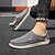 billiga Slip-ons och loafers till herrar-herrblå vävda slip-on-skor i texturerat tyg med mjuk yttersula, bekväma för vardagsbruk, bilkörning och avslappnad sommarstil