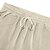 cheap Holiday-Men&#039;s Shorts Linen Shorts Summer Shorts Beach Shorts Drawstring Elastic Waist Multi Pocket Plain Comfort Breathable Knee Length Outdoor Daily Beach Vacation Fashion Black White