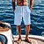 economico Vacanza-Per uomo Shorts Shorts di Lino Pantaloncini Estivi Shorts da Spiaggia Tasca Coulisse Elastico in vita Semplice Comodità Traspirante Lunghezza al ginocchio Vacanza Ferie Spiaggia Vacanza Hawaiano Nero