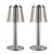 economico Lampade da tavolo-Lampada da scrivania ricaricabile interamente in alluminio con oscuramento infinito a tre colori per ristoranti interni ed esterni, campeggio, illuminazione da comodino, oscuramento tattile, ricarica