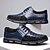 billige Semi-formel-Herre marineblå casual sneakers med mesh-paneler og snørebåndsdesign – moderigtige komfortsko til weekend, streetwear og rejser