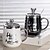 abordables Mugs et tasses-Tasse à café en céramique avec couvercle et cuillère, jolies tasses pour couple au bureau ou à la maison, tasse à thé pour le petit-déjeuner pour hommes et femmes