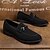 billiga Slip-ons och loafers till herrar-olivgröna herrloafers – snygga slip-on-skor i konstmocka med metallspänne för affärsmässiga och avslappnade looks, både middagsdejter och kontorskläder