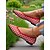 abordables Ballerines femme-Ballerines Flyknit rouges pour femmes – Chaussures plates souples à bout pointu et motif à chevrons pour les rendez-vous décontractés, les pique-niques et les événements en journée