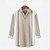 voordelige Geometrisch patroon-Voor heren Geometrisch Gestreept Golven Overhemd Overhemd met knopen Casual overhemd Lange mouw Mode-casual Vakantie Dagelijks Streetwear Zomer Lente Strijkijzer 3D-afdrukken shirts met kraag Khaki
