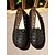 abordables Sandalias planas de mujer-Mocasines planos anchos de piel para mujer, sin cordones, con diseño floral recortado y suela suave, cómodos para uso diario, visitas a granjas y picnics en el jardín.