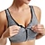 preiswerte Sport-BHs &amp; Westen-Damen Yoga-BH Sport-BH Pilates-BH BH-Top Push-Up Hosen nahtlos Antivibration Bürgellos Reißverschluss Einfarbig Sport Sportkleidung Schwarz Weiß Fitnessstudio Zumba Laufen