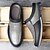 billiga Slip-ons och loafers till herrar-herrskor i blått och svart – slip-on med krokodilmönster och kontrasterande sula, moderna lättviktsskor för resor, business casual och vardagsbruk